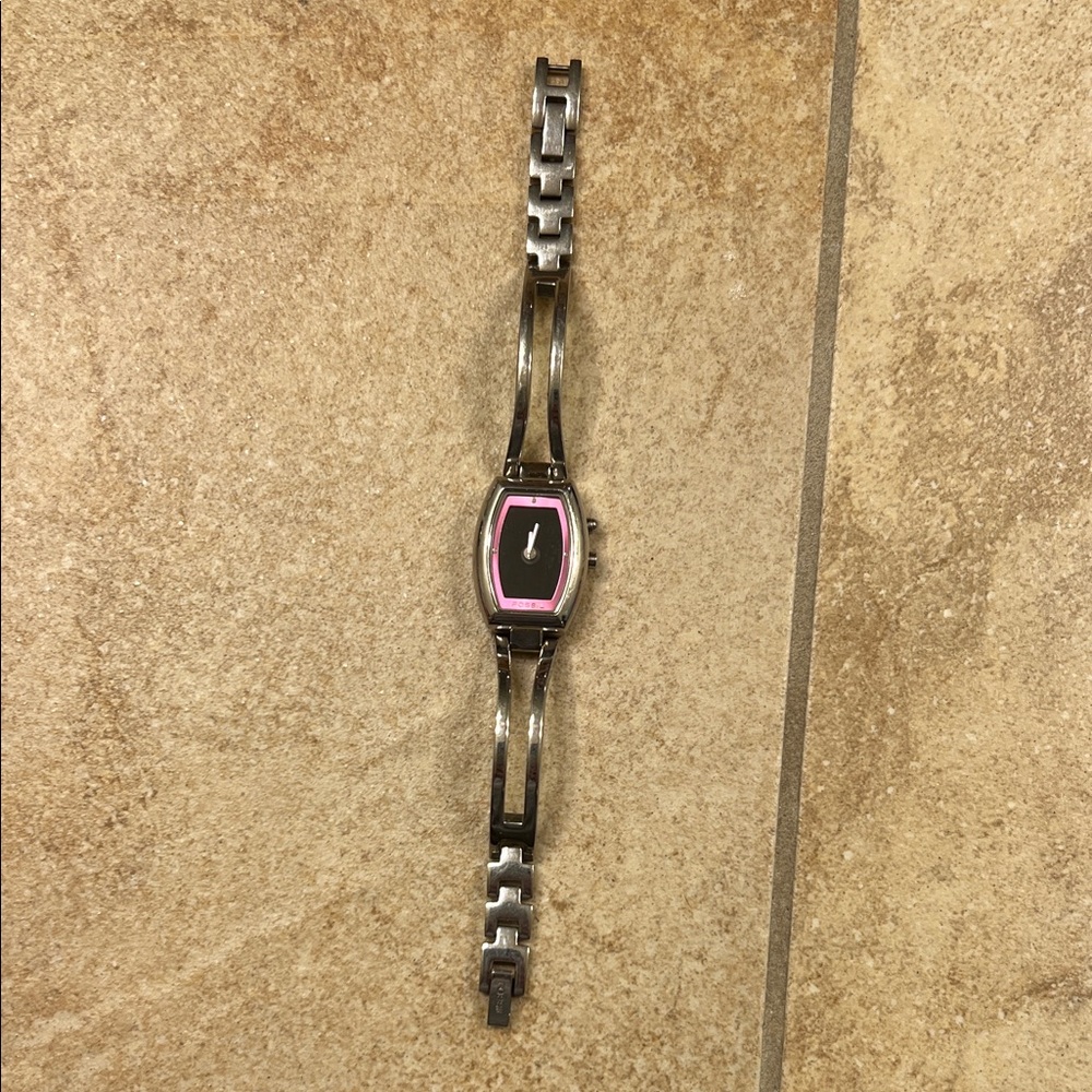 Fossil Women's Silver and Pink Watch - Picture 2 of 3